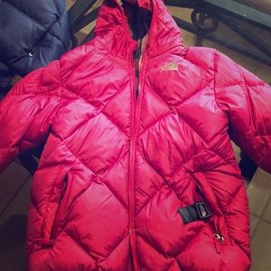 The North Face reversible puffy Coat.
